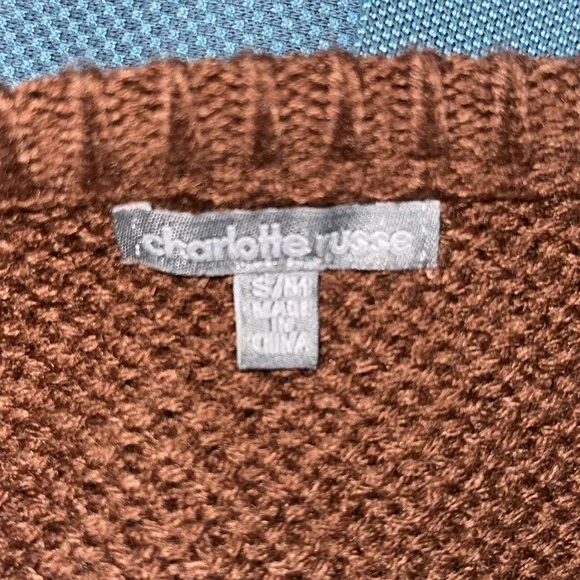 Charlotte Russe women’s brown sweater size s/m - Picture 3 of 4
